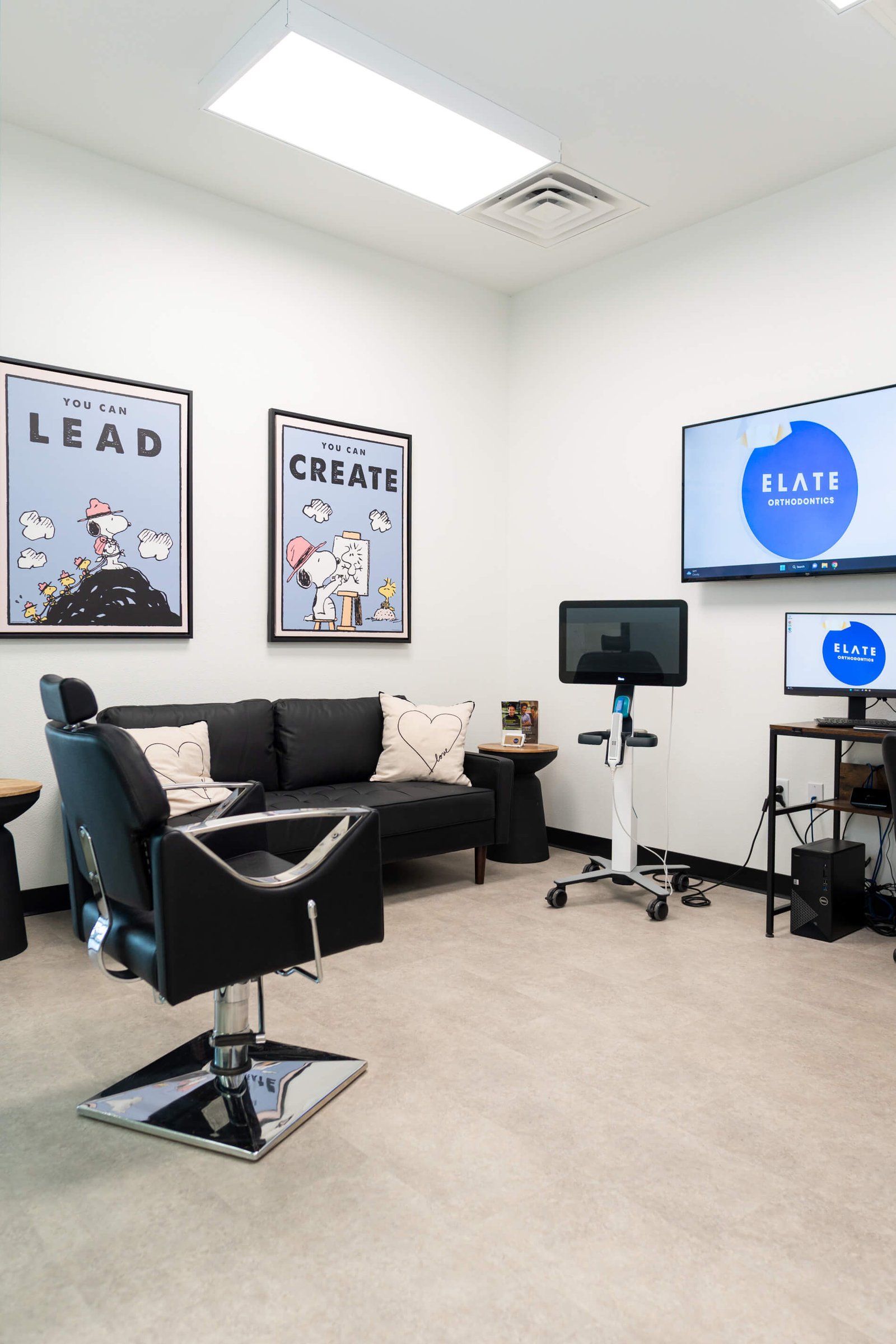 Chairside view at the Elate Orthodontics North Frisco office