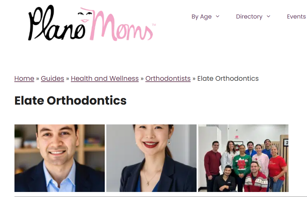 Elate 2026 Plano Moms directory