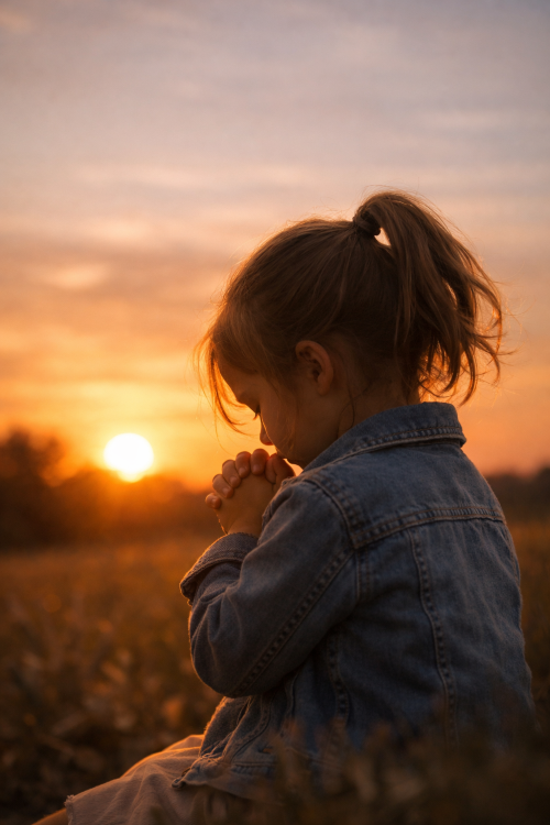Child praying Elate Orthodontics community sponsorship